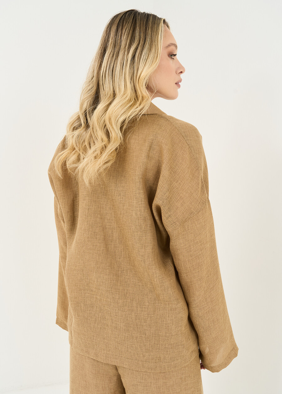 Claris kimono cover-up BEIGE Woman , image number 3