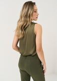 Tailer viscose top with lace VERDEBLU Woman image number 3