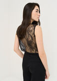 Tymon strass and lace top BEIGENERO BLACK Woman image number 4