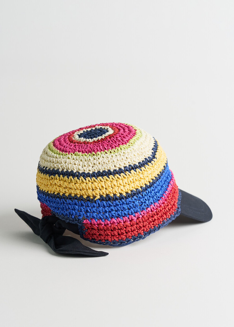 Carlo striped baseball cap BLU Woman , image number 4