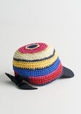 Carlo striped baseball cap BLU Woman image number 4