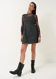 Aky faux leather mini dress GRIGIO GREY Woman image number 5