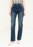 Cindy flare jeans with slit DENIM DARK DENIMDENIM MEDIUM DENIM Woman image number 2