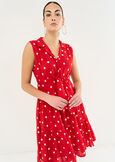 Amior short polka dot dress ROSSO Woman image number 2