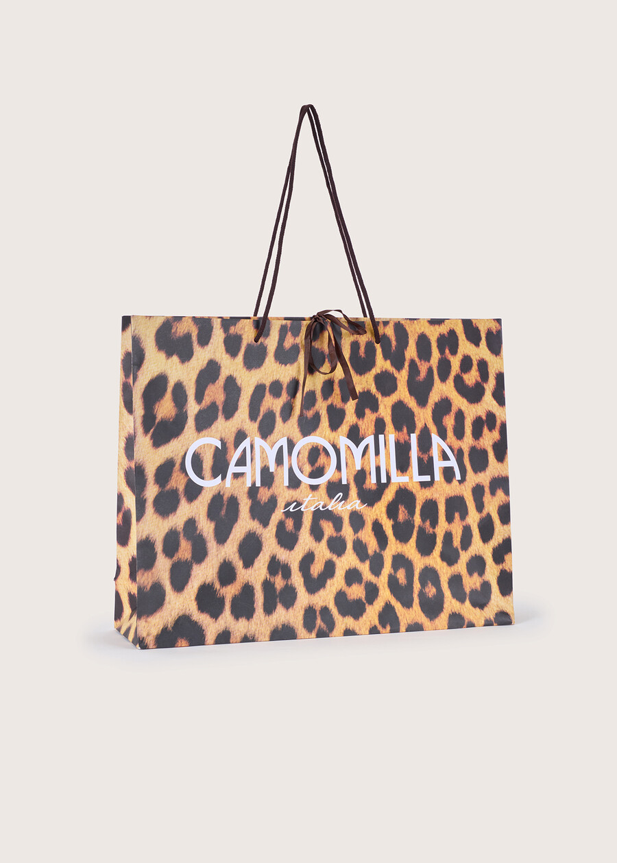 LARGE LEOPARD PRINT SHOPPER MULTICOLORE MULTICOLOR Woman , image number 1