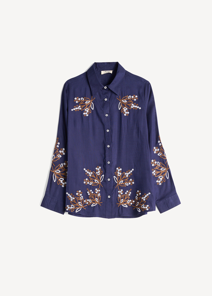 Comet embroidered shirt BIANCOBLU Woman , image number 5