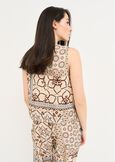 Giuly V-neck embroidered vest BLU AVIONBEIGE Woman image number 3