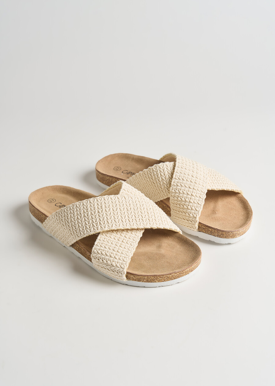 Soave low crochet sandals BEIGE LATTE Woman , image number 2