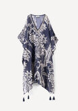 Berenice cashmere print kaftan BLU Woman image number 4