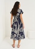 Agadir midi dress in printed cotton BLU Woman image number 3