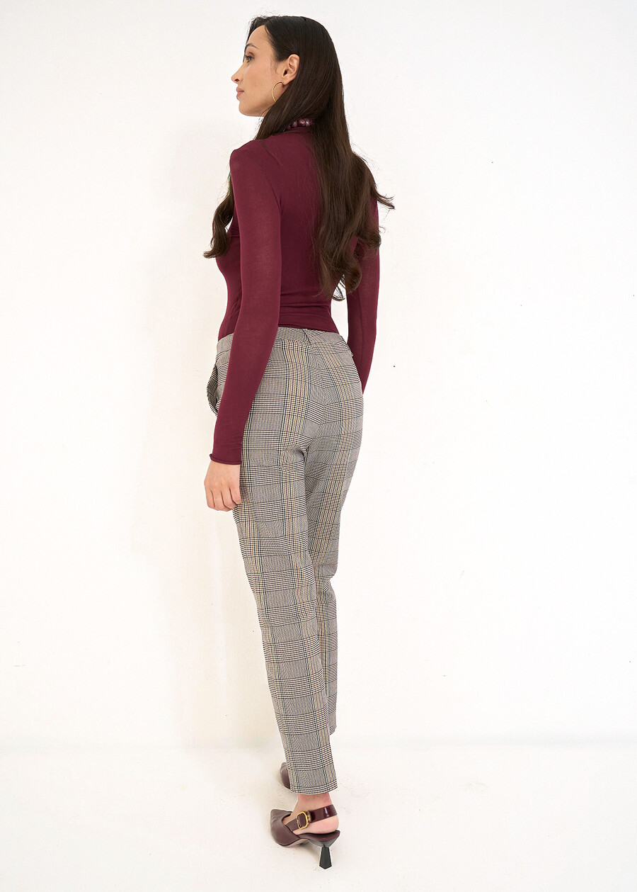 Alice-F check trousers GRIGIO GREY Woman , image number 4